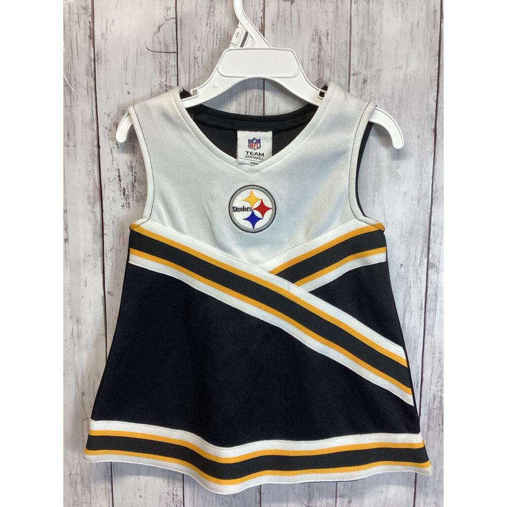 NFL Team Apparel Girls Cheerleader Uniform Dress 2T Black White Sportswear